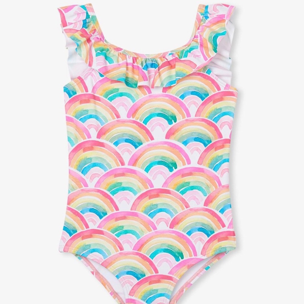 Hatley Rainbow Ruffle Sleeve Swimsuit